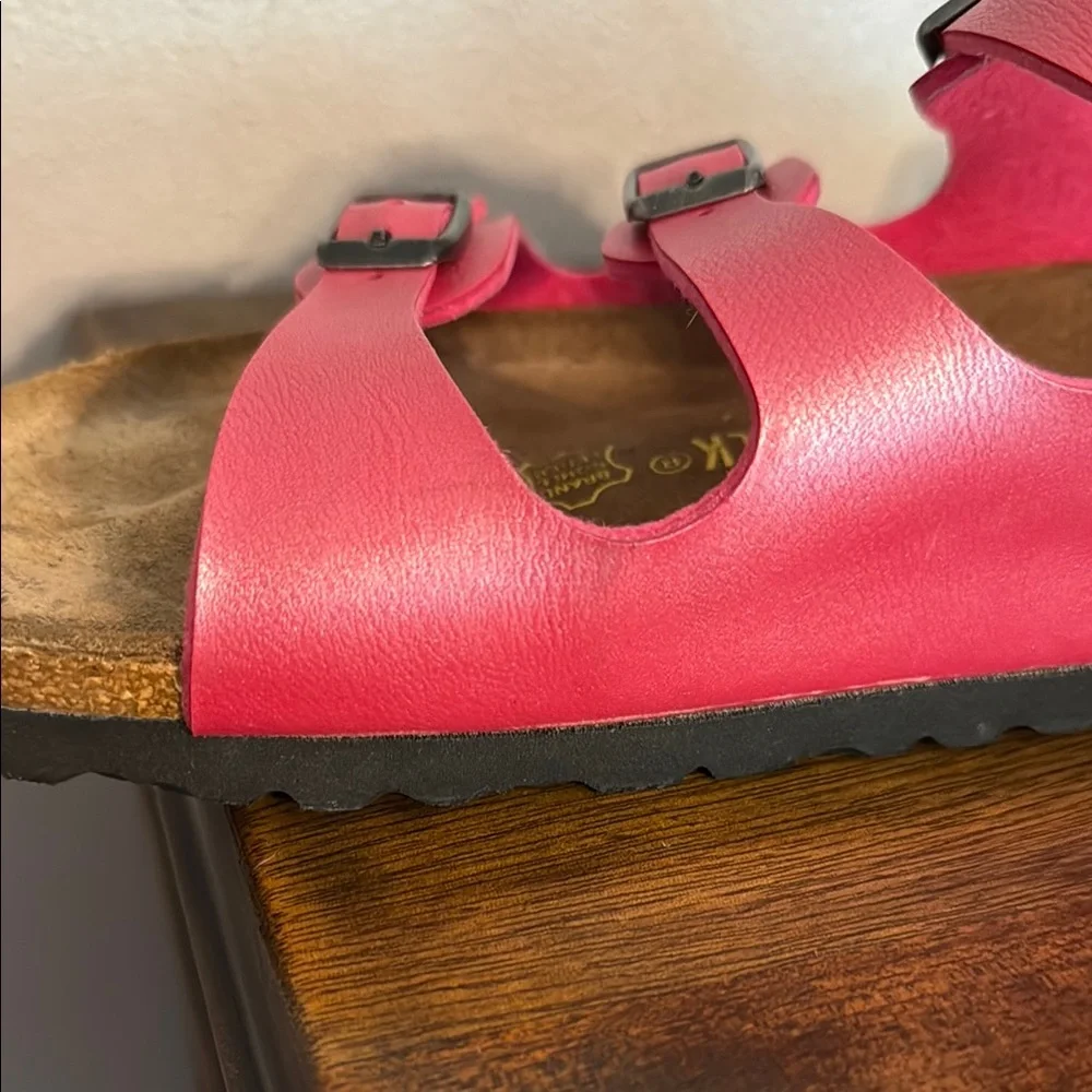 Birkenstock Metallic Pink Florida Triple-Strap Sandals Size 39 - Picture 9 of 12
